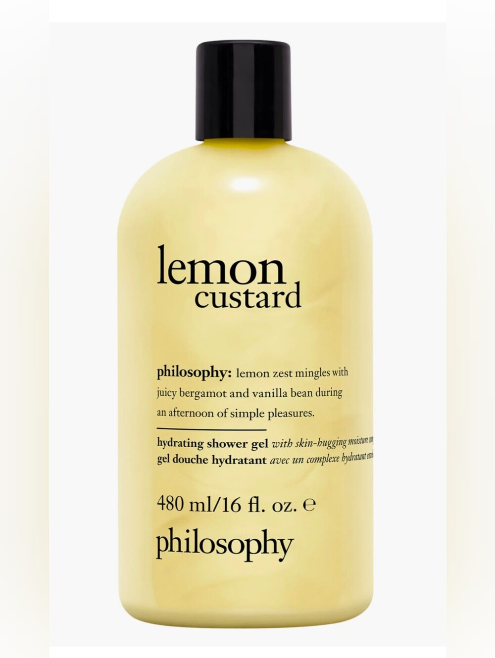 🆕 PHILOSOPHY Lemon Custard 3 In 1 Shampoo, Bath Gel, Bubble Bath 16 oz.